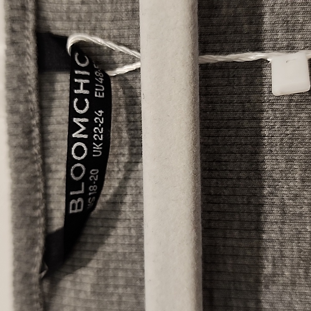 BloomChic Charcoal Tunic with Lace Accents - Picture 2 of 4